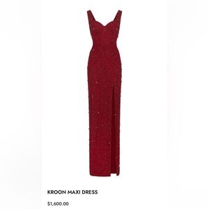 MADE W BURGUNDY SOFT STRETCH MESH, EMBELLISHED W/ CRYSTAL BUGLE BEADS & DIAMANTÉ